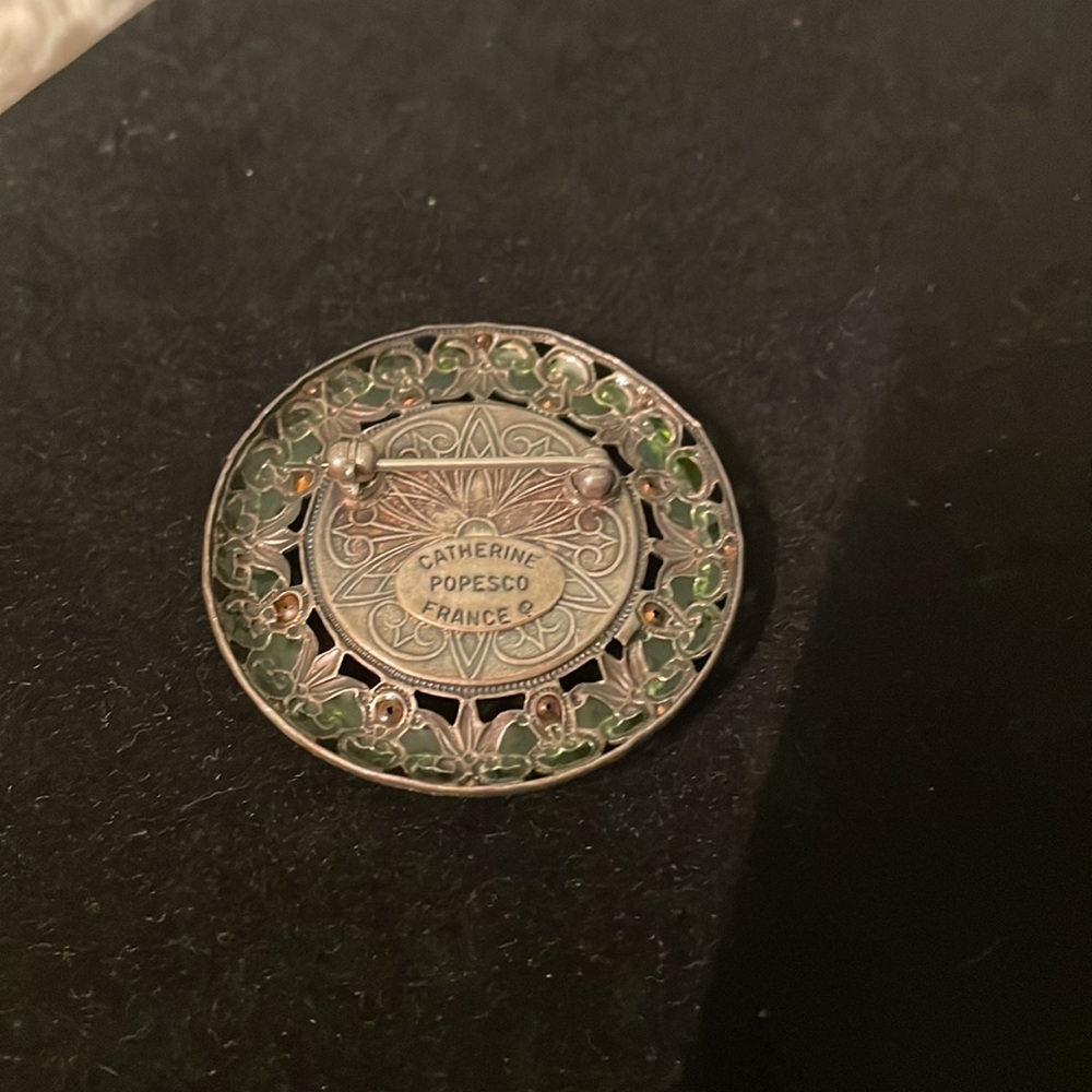 Catherine Popesco Round Brooch from France - Picture 3 of 4